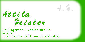 attila heisler business card